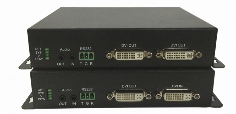 Rack Mount 4K DVI Fiber Extender/Converter 1-4 Unit Insert Cabinet Rack