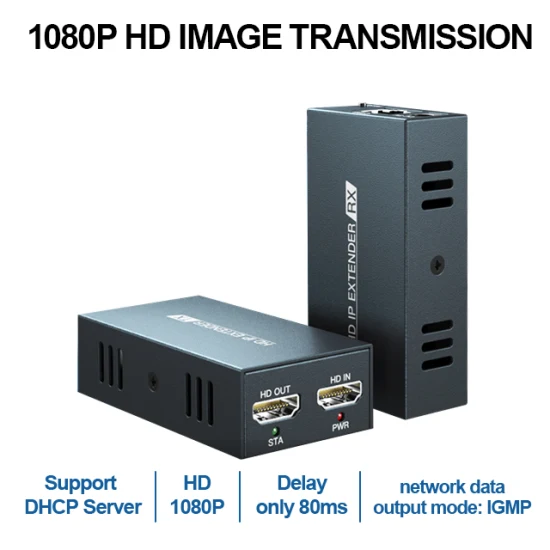 IP를 통한 최신 판매 HDMI 익스텐더 120m 150m CAT6 1080P 60Hz 지연 80ms HDMI 익스텐더